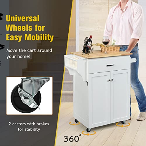 Kitchen Island Cart with Storage on Wheels T657703
