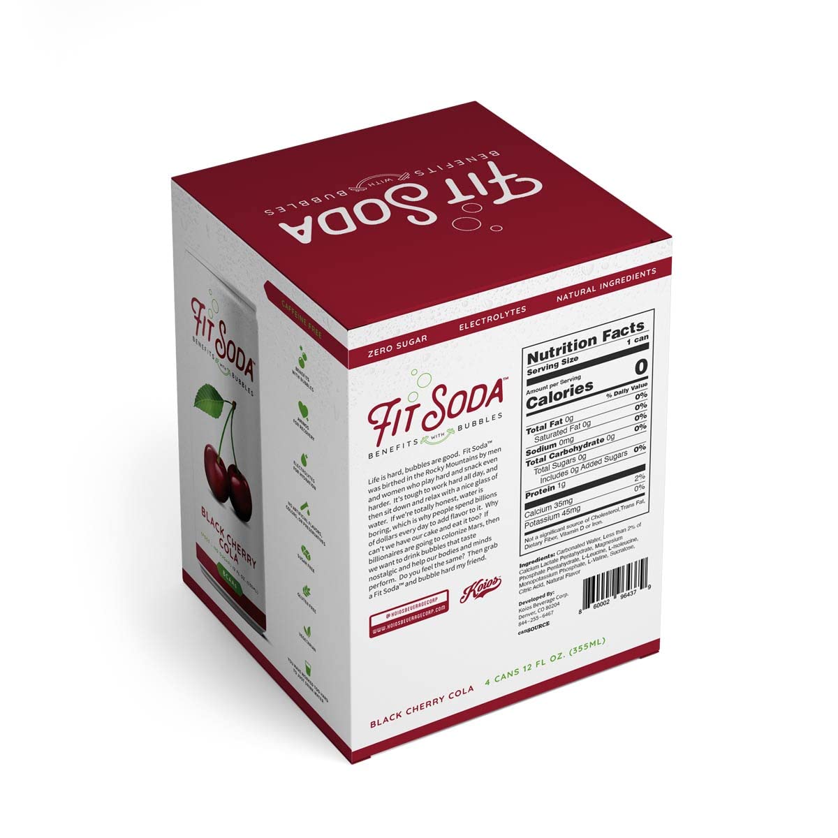 Black Cherry Cola 0 Calorie Soft Drink 24 Pack K13405