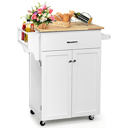 Kitchen Island Cart with Storage on Wheels T657703