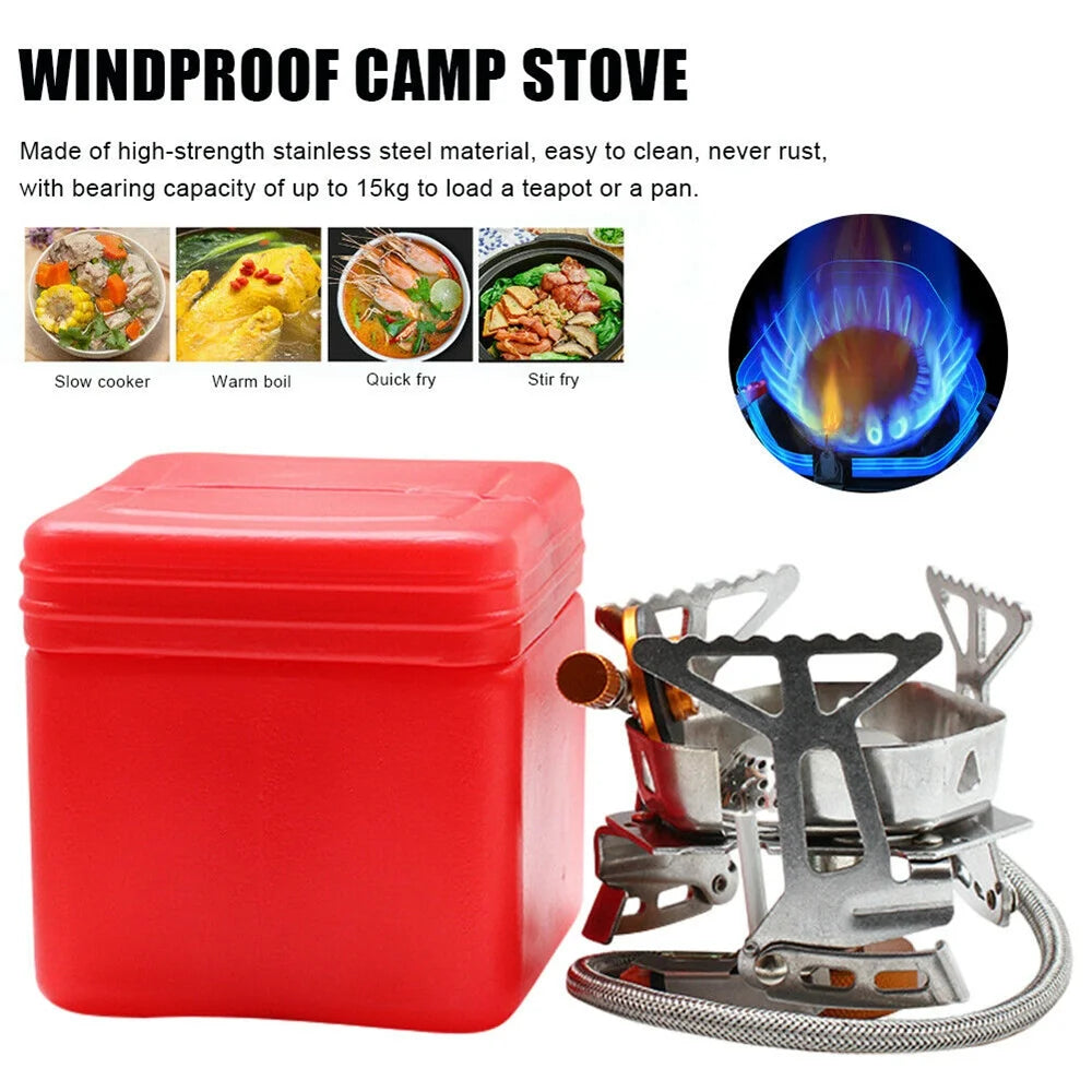 3500W Windproof Camping Folding Gas Mini Stove R8214