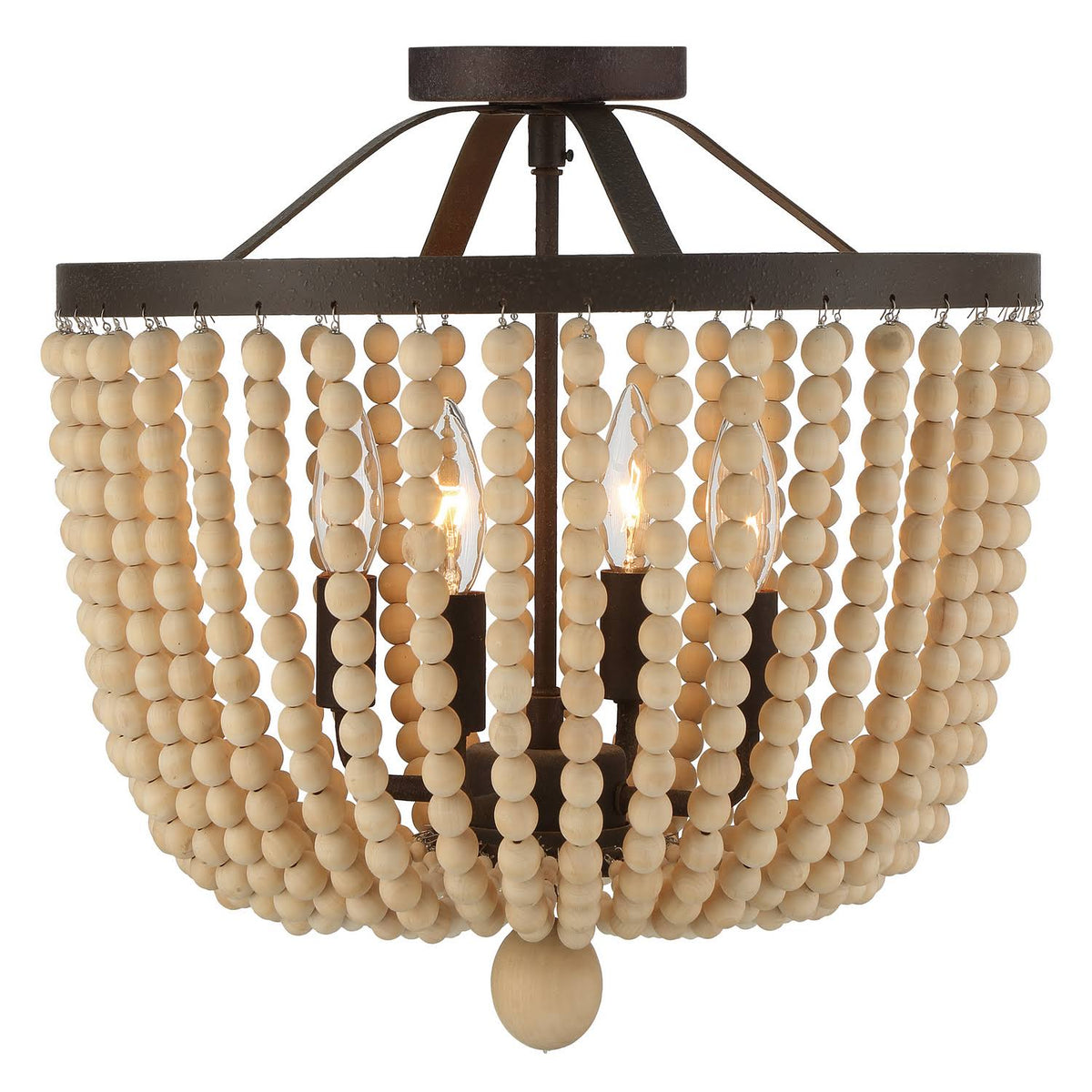 4 Light Forged Bronze Ceiling Mount Q92865