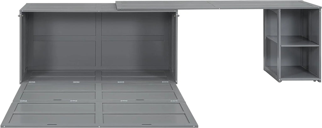 Queen Size Solid Wood Murphy Bed with Desk I54125