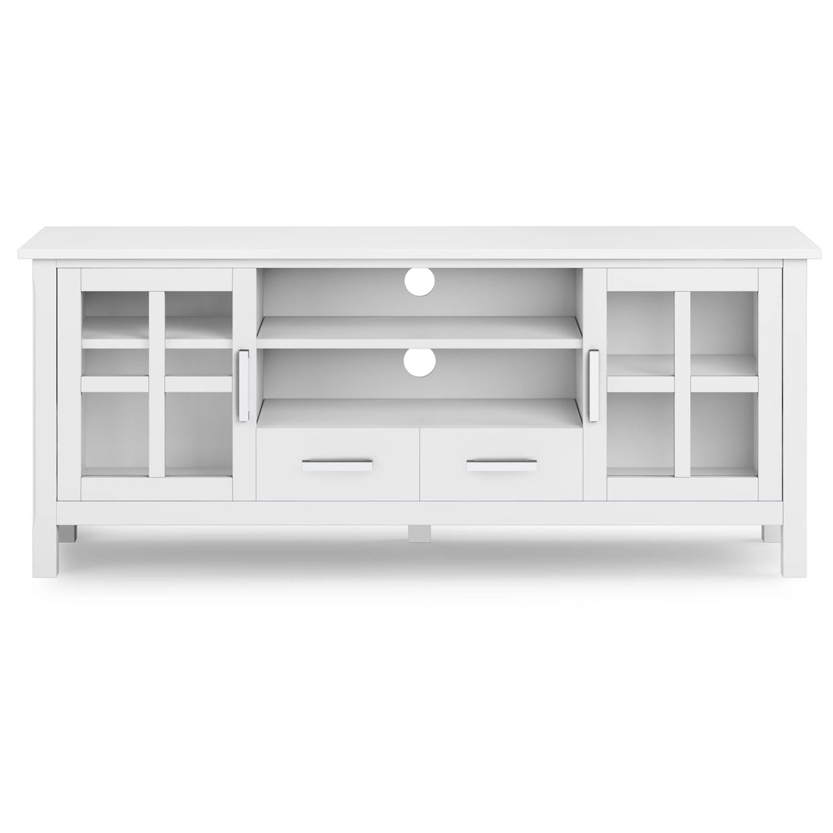 White Solid Wood 60 inch TV Media Stand N308908