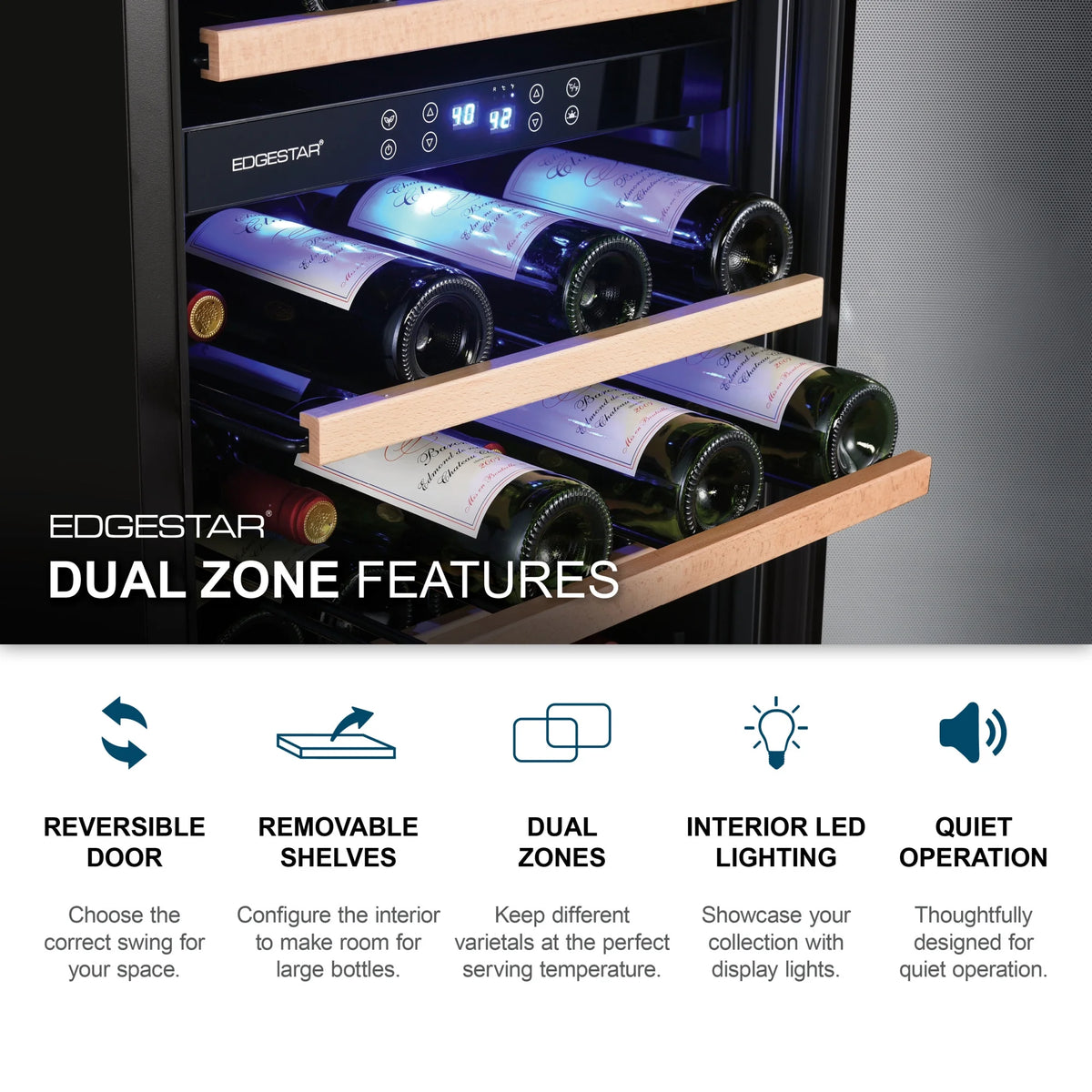 142 Bottle Dual Zone Wine Cooler R254
