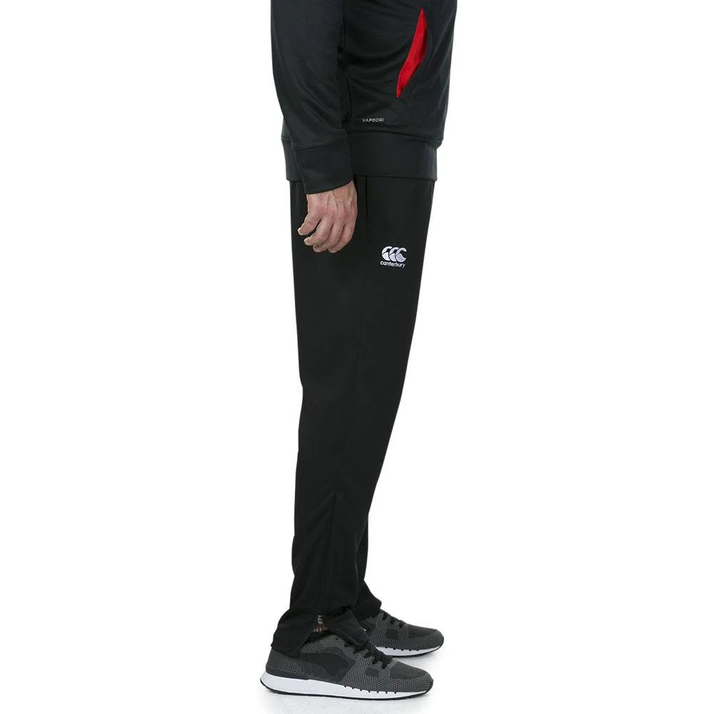 Black Stretch Tapered Poly Knit Pant O4677