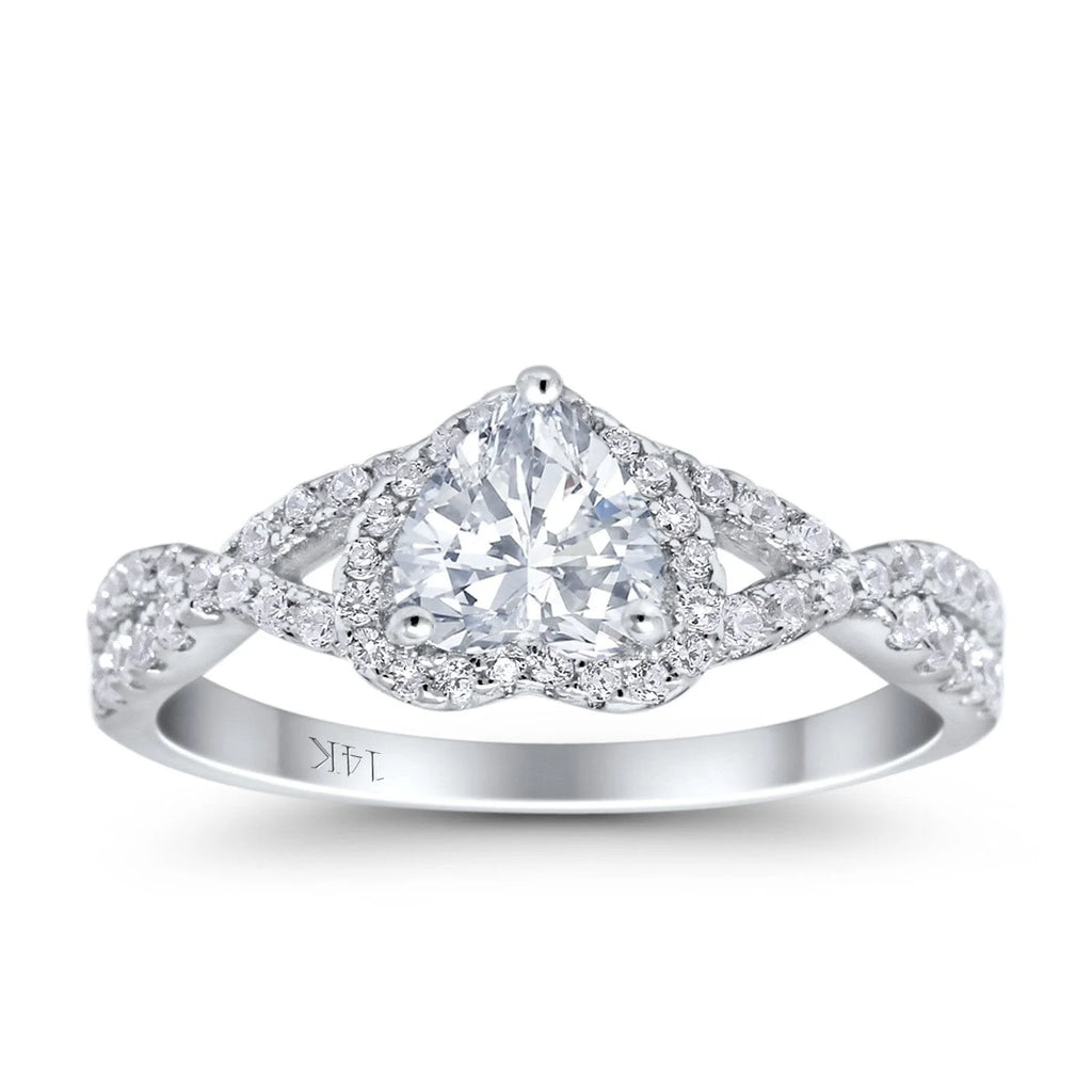 14K Gold Heart Promise Ring Size 5 Q4928