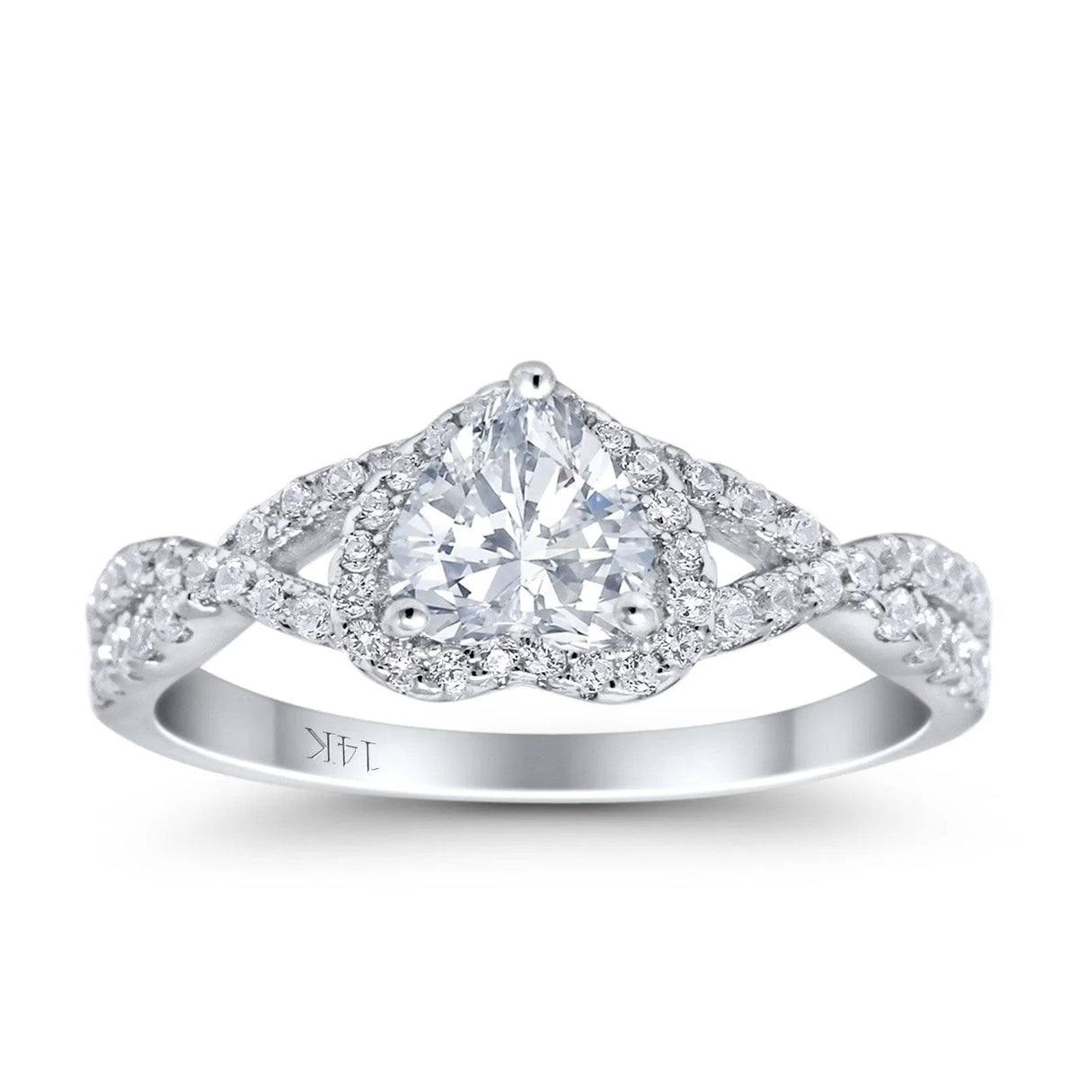 14K Gold Heart Promise Ring Size 5 Q4928