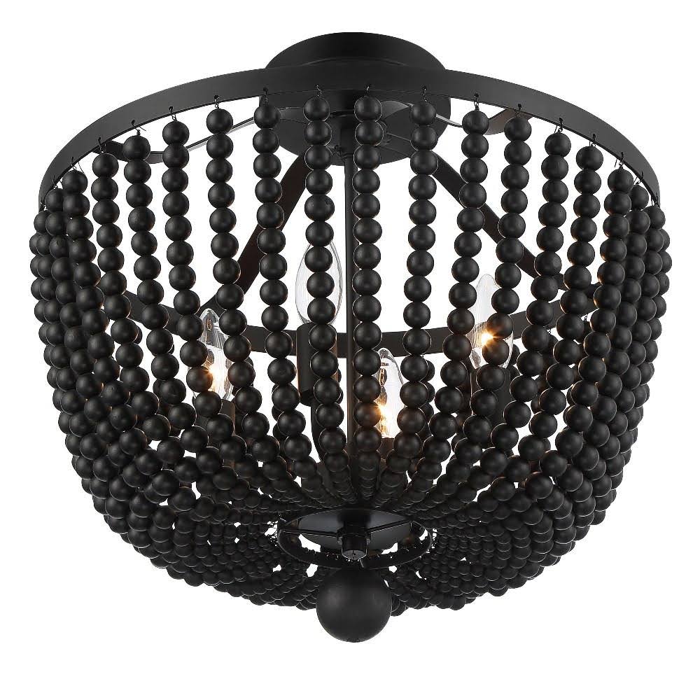 4 Light Forged Bronze Ceiling Mount Q92865