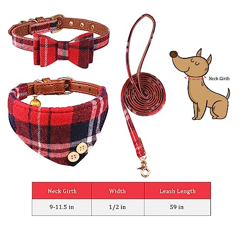 3 PCS Puppy Collar and Leash Set with Bell Blue G626538