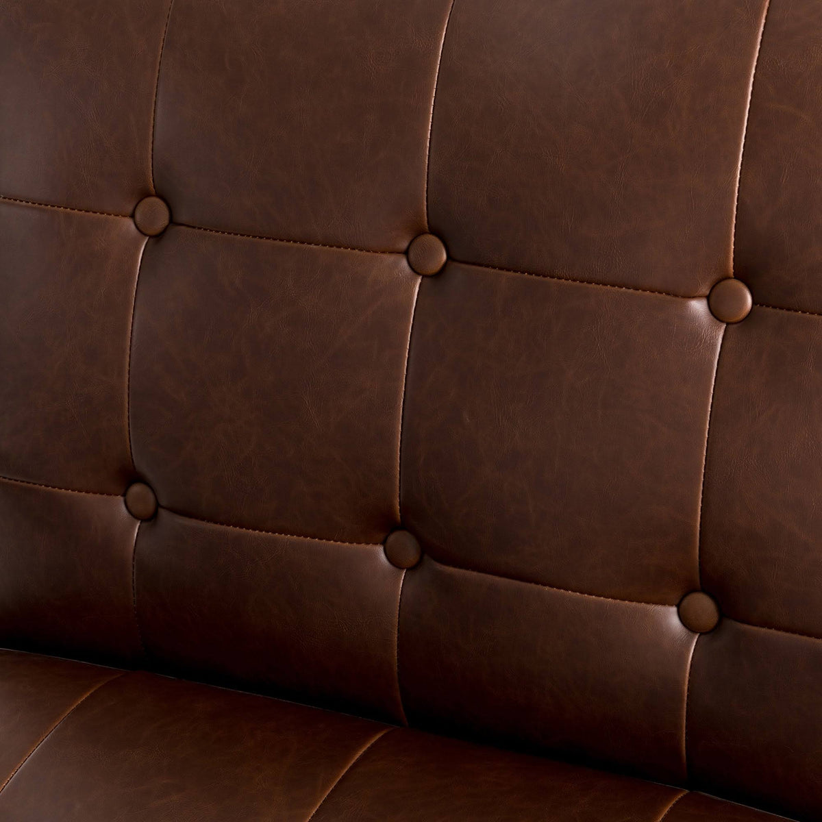 Black PU Leather Tufted Accent Chair S8523