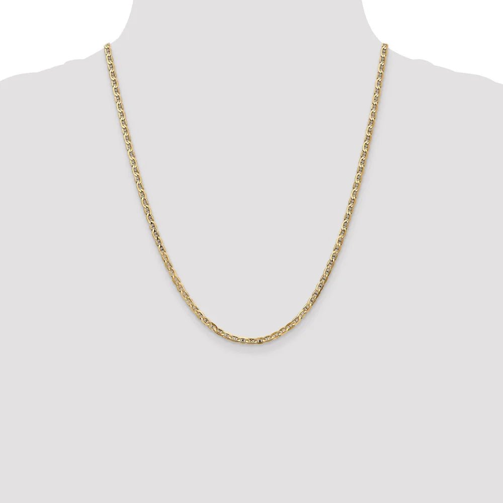 14kt Yellow Gold 22 inch Anchor Chain D3150