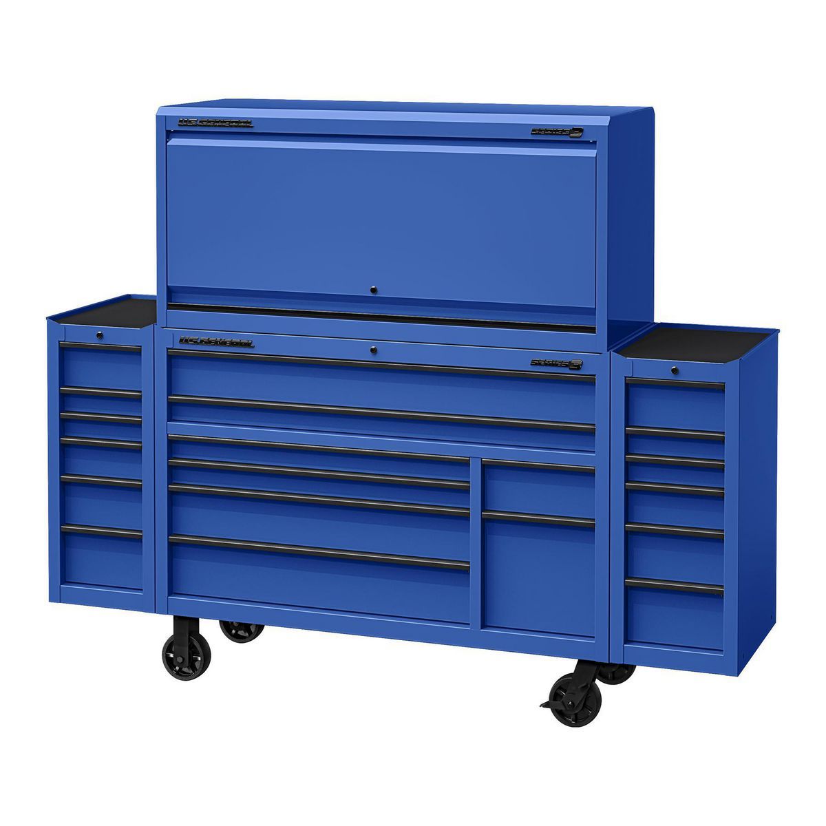 56 in. x 22 in. Blue Work Center Hutch C980
