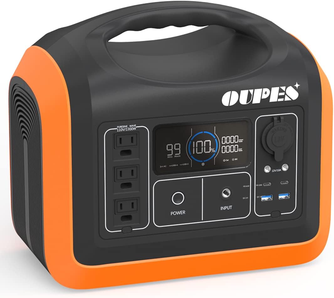 1800W/1488Wh Portable Power Station with 4x100W Solar Panel and LiFePO4 Battery X109