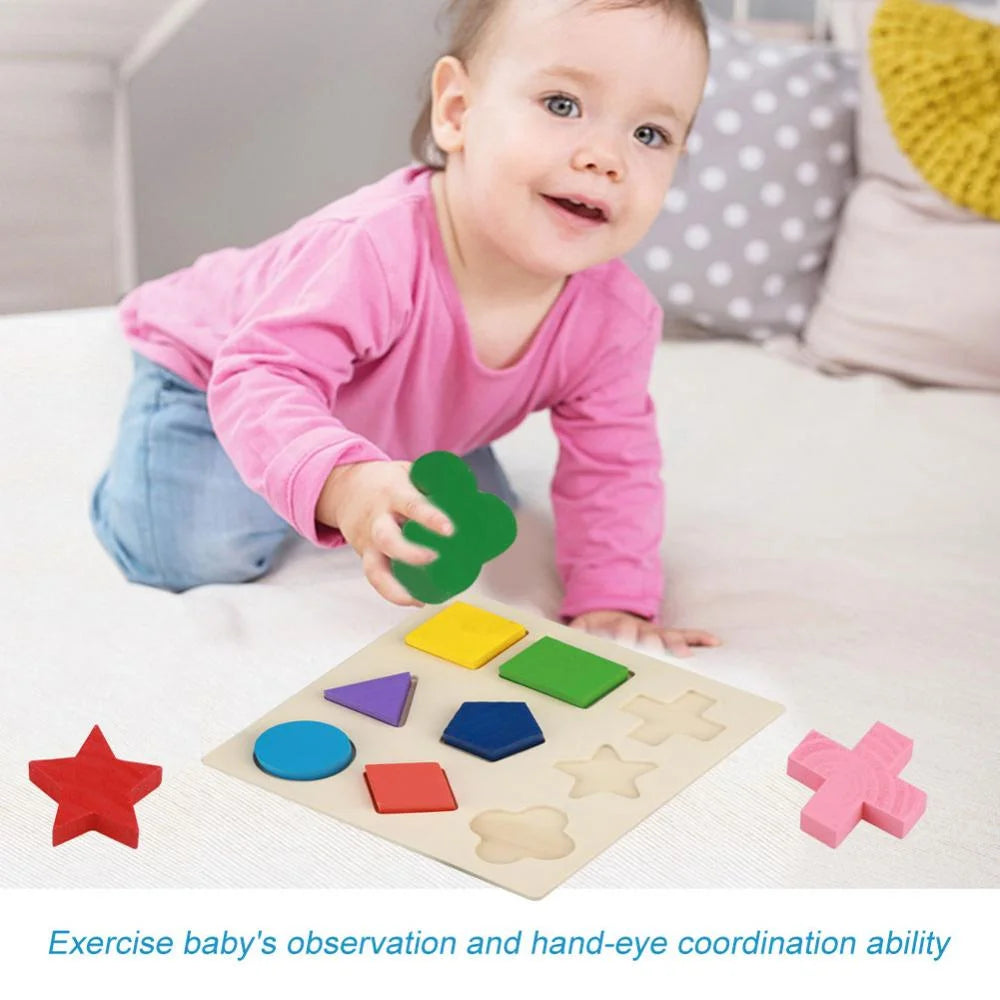 Wooden Block Toy Geometric Building Puzzle G854