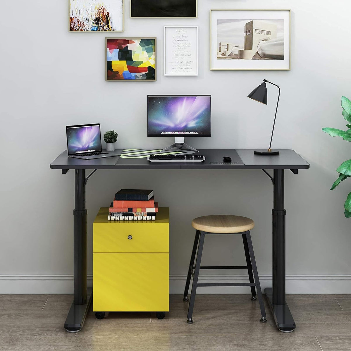 47 Inch Black Adjustable Computer Desk I234723
