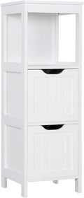 White 2 Drawer Wood Floor Cabinet N90923