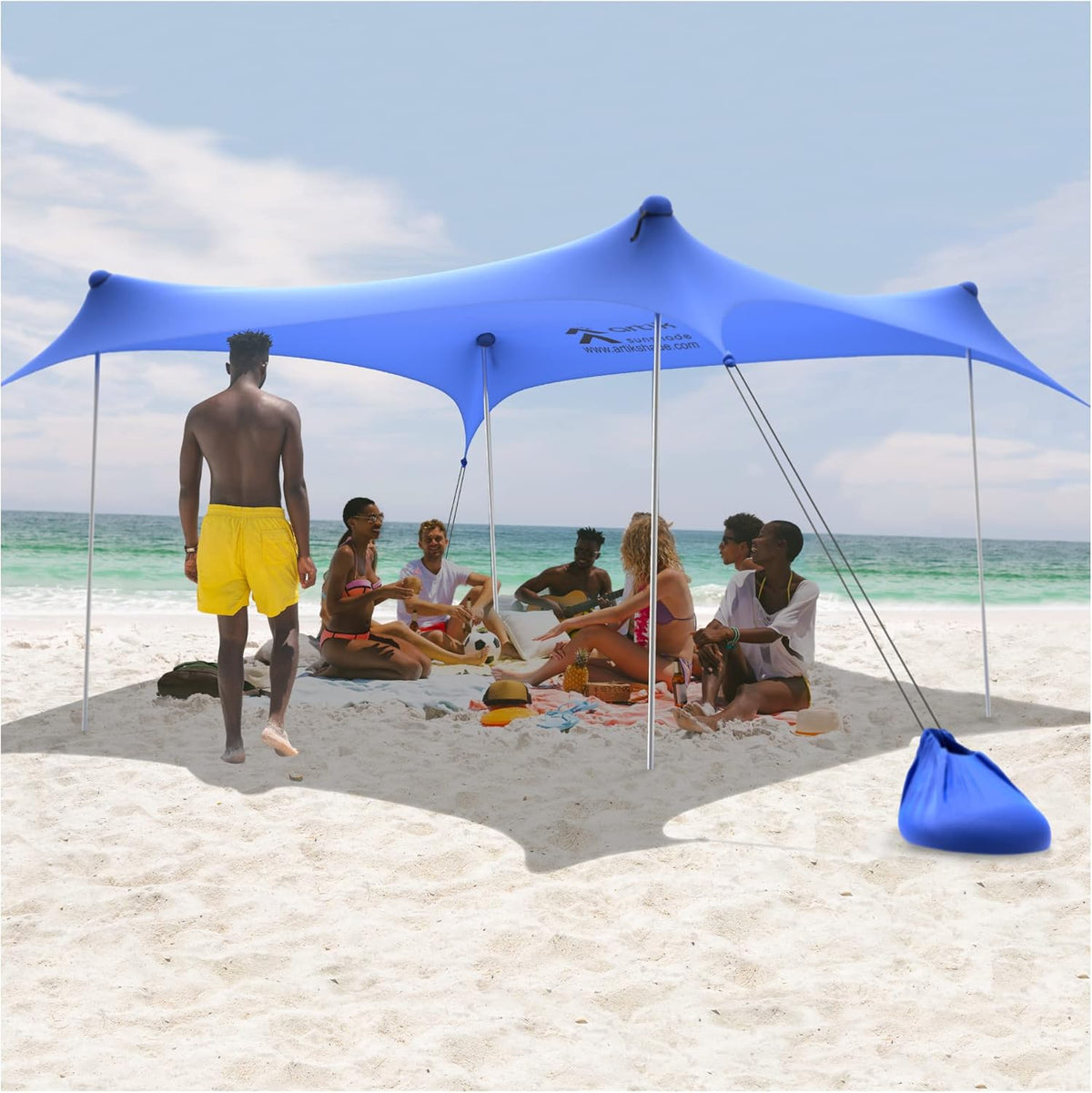 Pop Up Beach Tent Sun Shade with Carrying Bag, UPF50 UV Protection, Large I7031