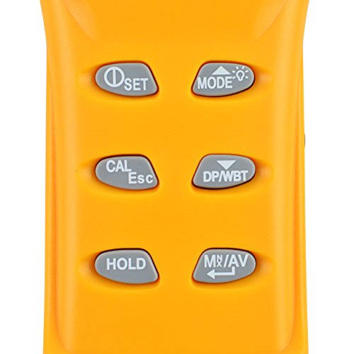 Yellow Digital Carbon Dioxide Temperature Humidity NDIR Sensor Tester Z539