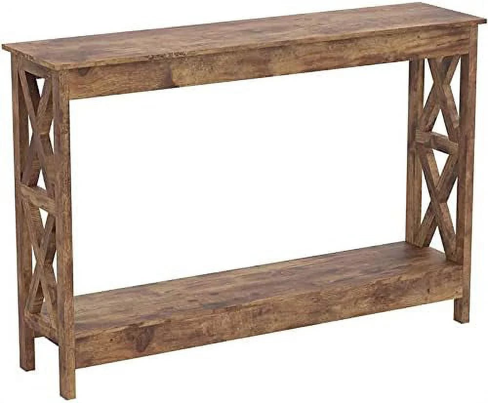 Brown Reclaimed Wood Console Sofa Table V74103