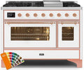 48 Dual Fuel Natural Gas Range with Copper Trim M450185