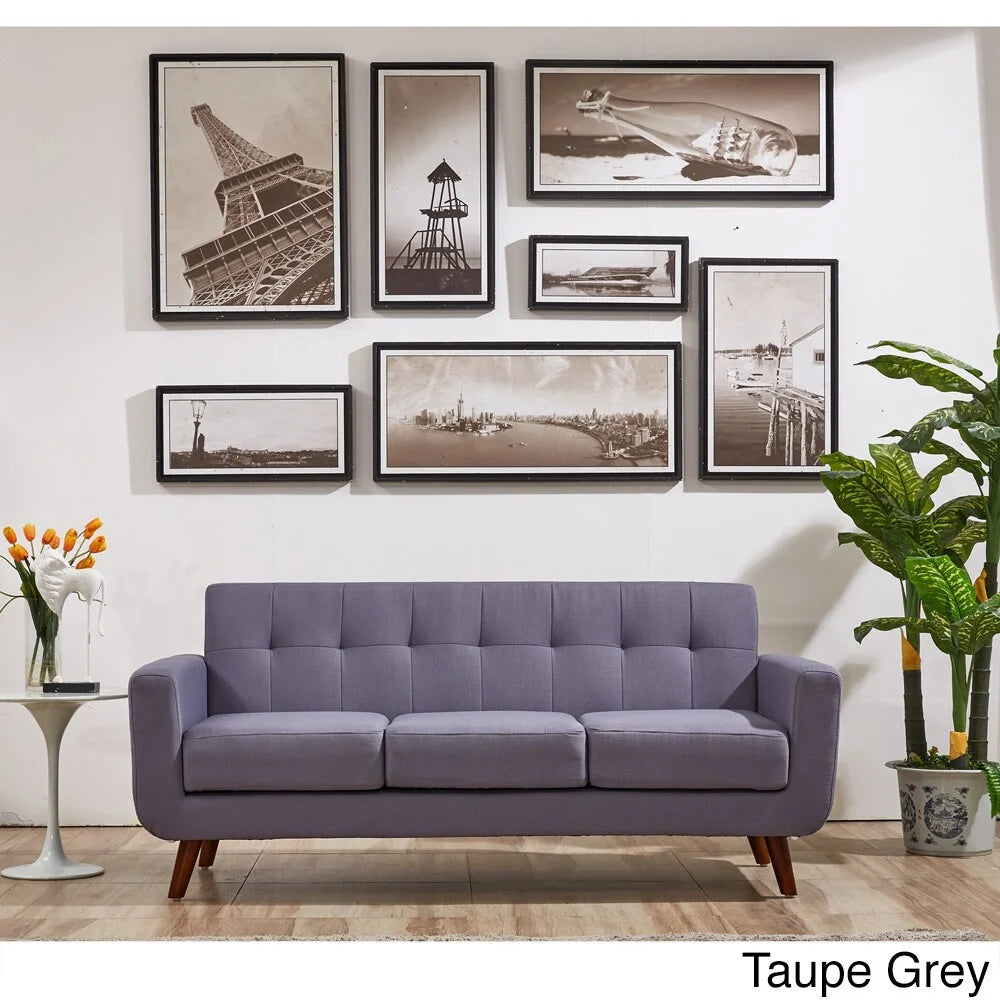 Linen Upholstered Tufted Mid-century Sofa K988493