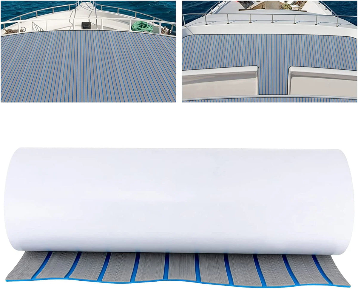 Marine Carpet Eva Foam Decking Sheet Faux Teak Non-Slip Self-Adhesive Pad E409