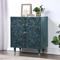 Solid Wood 2-Door Accent Cabinet Storage Shelf S273