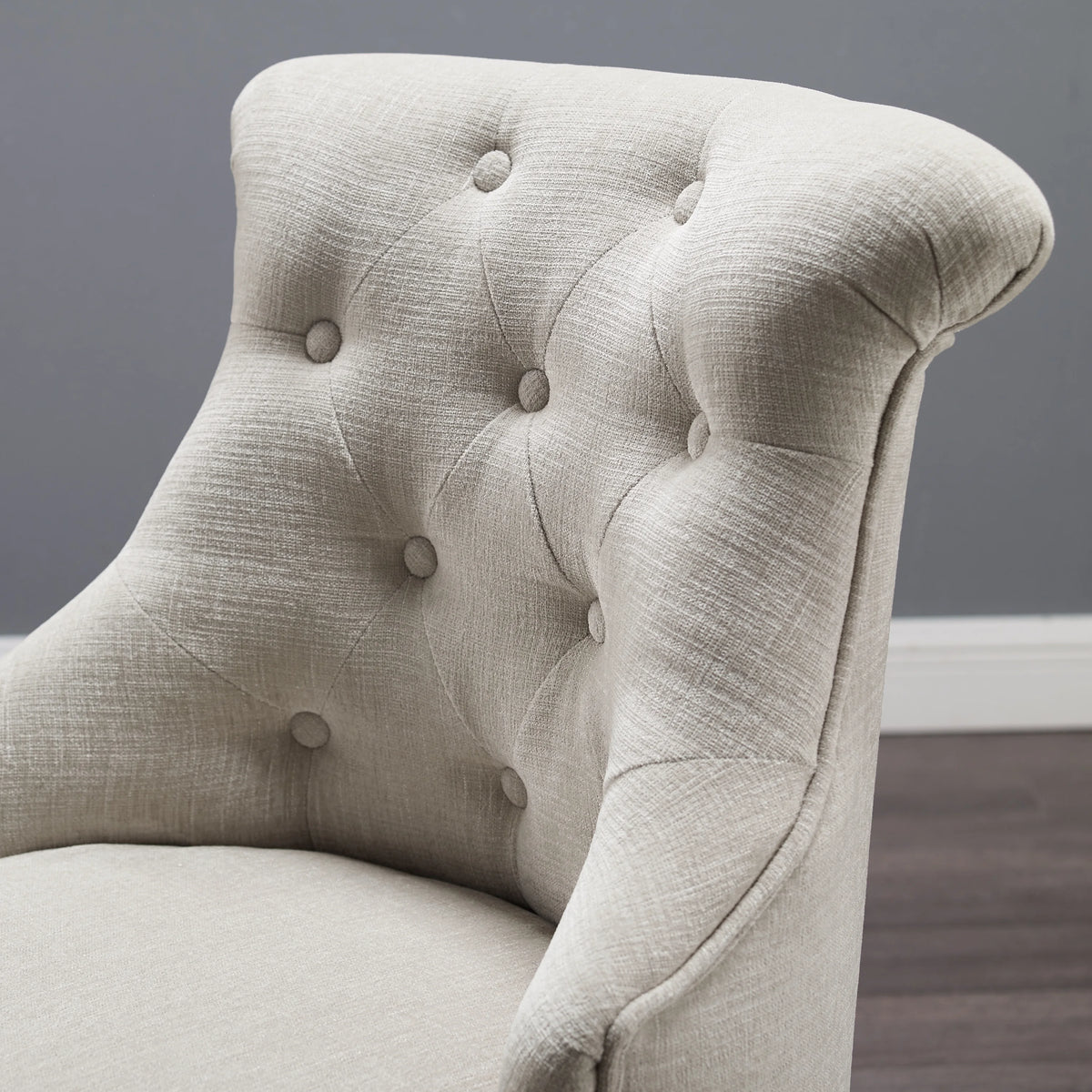 Off-White Swivel Manager's Chair with Adjustable Height F3694