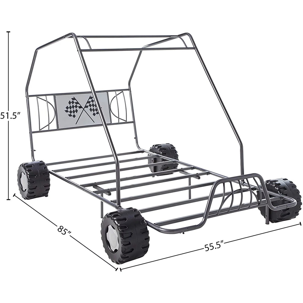 Twin Car Bed Metal Frame D9657
