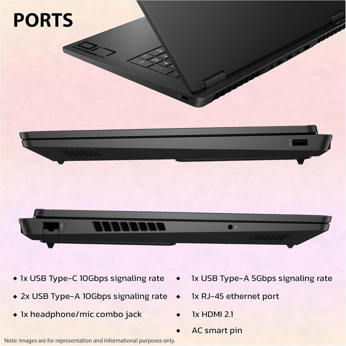 Black 17.3" QHD Gaming Laptop with AMD Ryzen 7 8845HS, 64 GB DDR5 Ram, 2 TB PCIe SSD, Nvidia Geforce RTX 4070, W11 Home U883056