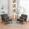 White Teddy Fleece Accent Chairs Set of 2 Upholstered Armchairs L713383
