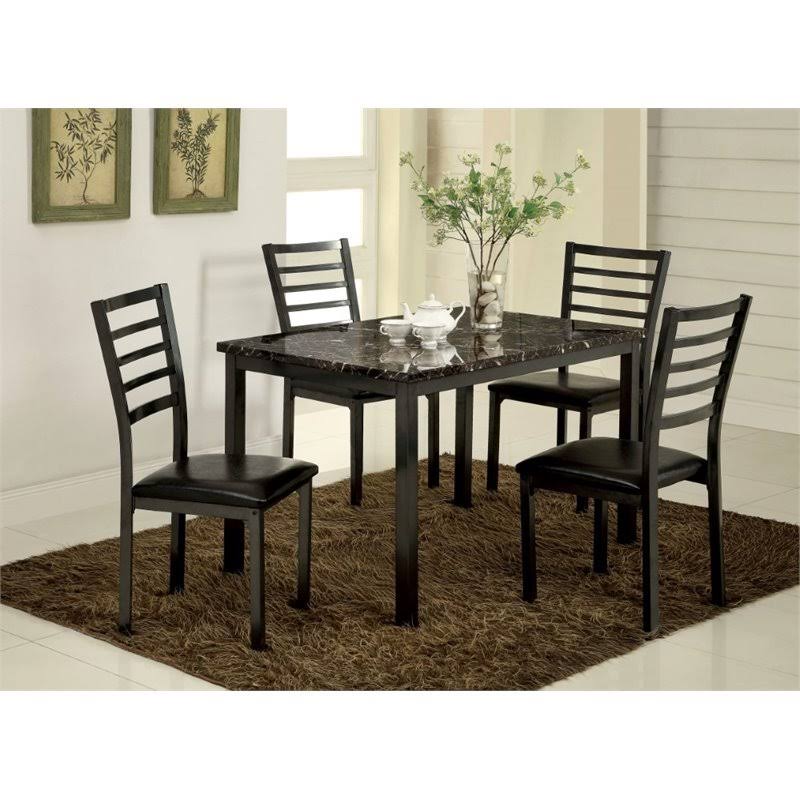 5-Piece Dining Set in Black Z20355