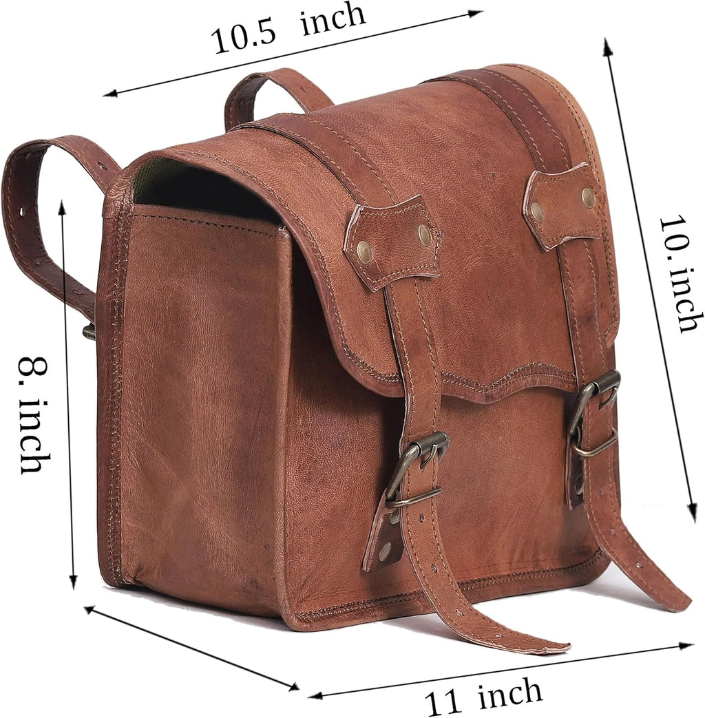 Leather Motorcycle Saddlebags (Set of 2) Y129