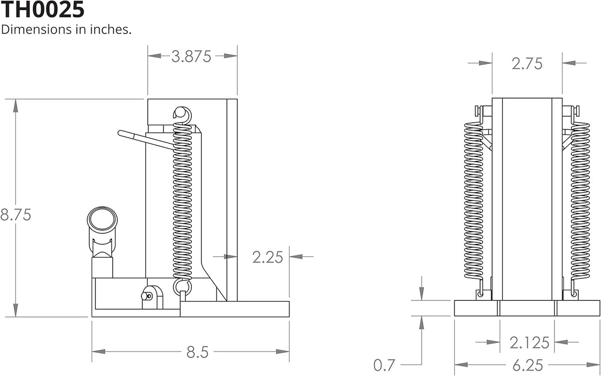 Hydraulic Toe Jack 2.5 Ton Lift Capacity T776