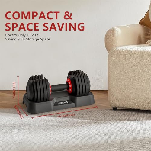 Adjustable Dumbbell 55LB Single Dumbbell Weight with Anti-Slip Metal Handle N7573