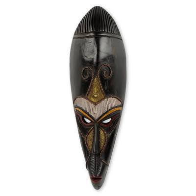 Wood Mask Wall Décor C6079