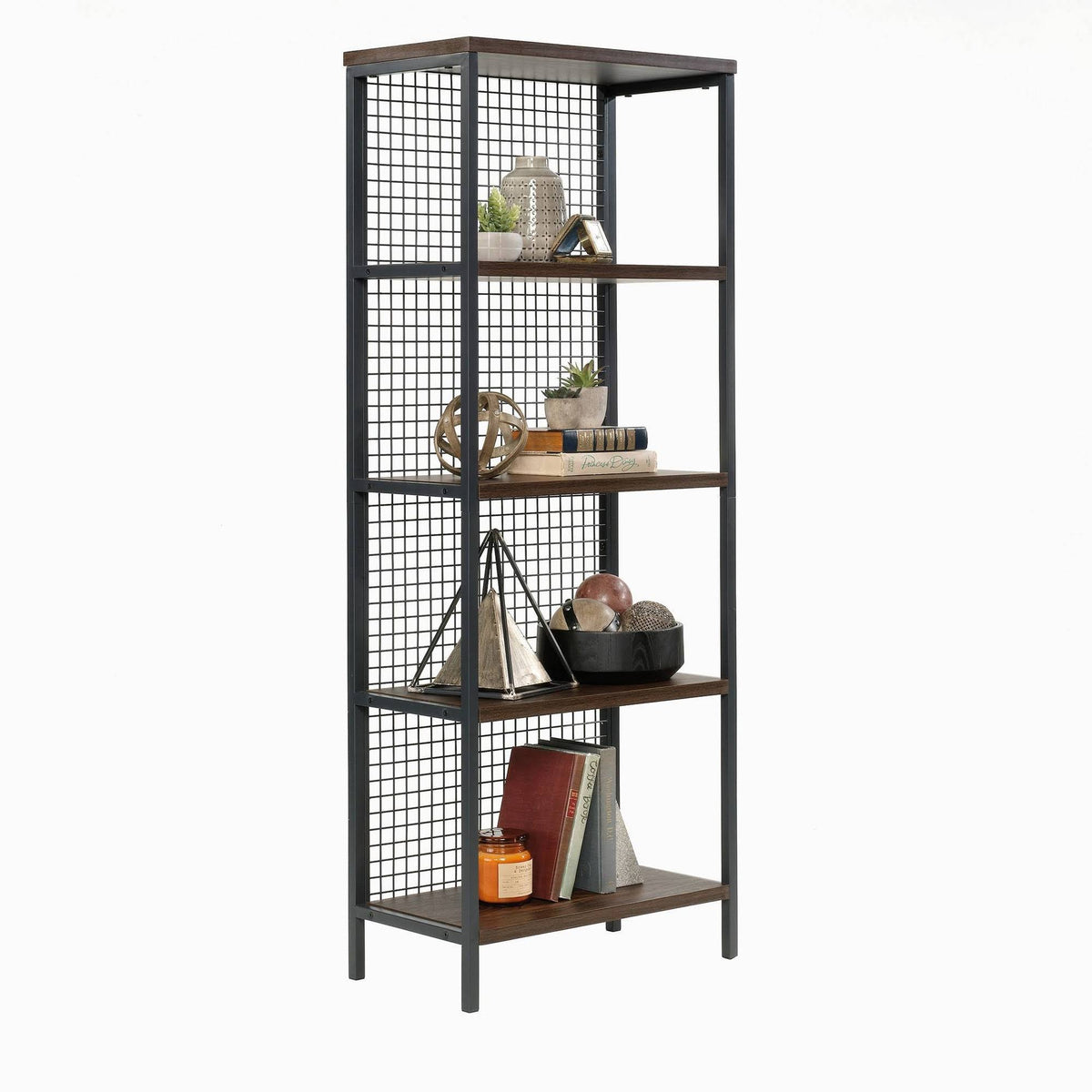 Tall 4-Shelf Metal Bookcase E811645