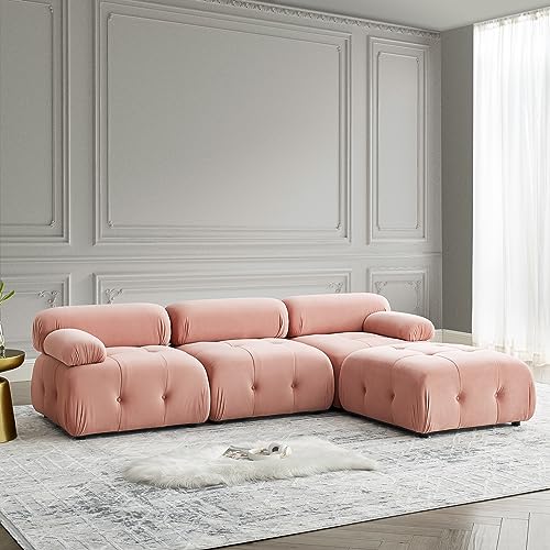 Pink Velvet Sleeper Sofa X19829