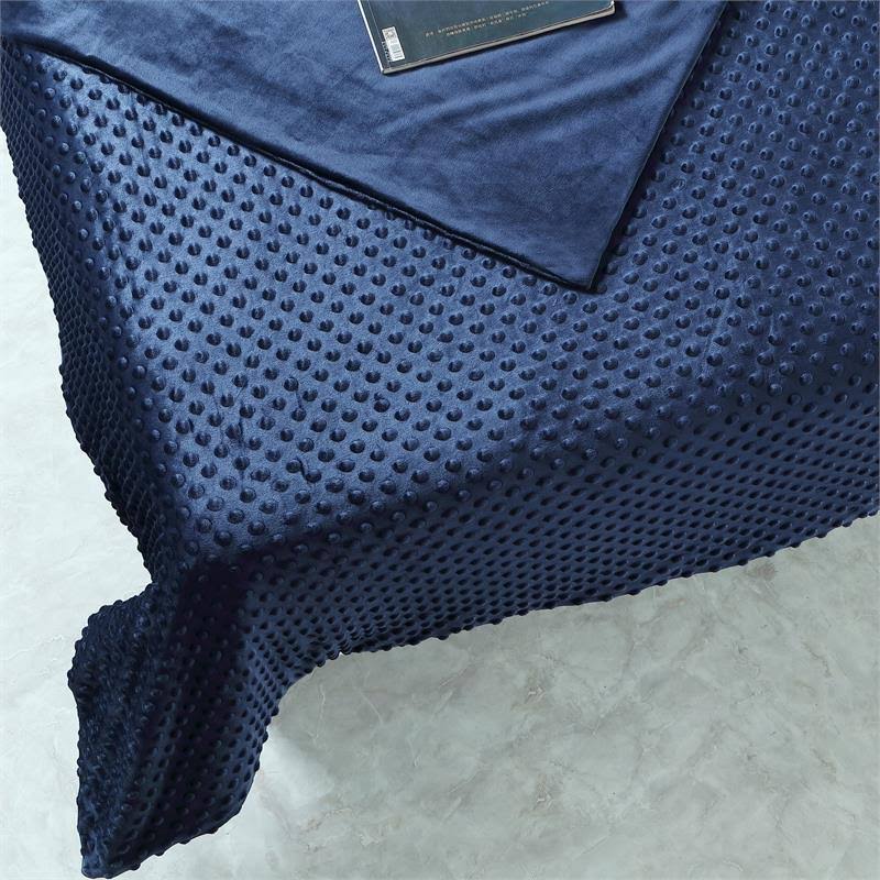 48 x 72 in. 8 lbs Navy Weighted Blanket H714