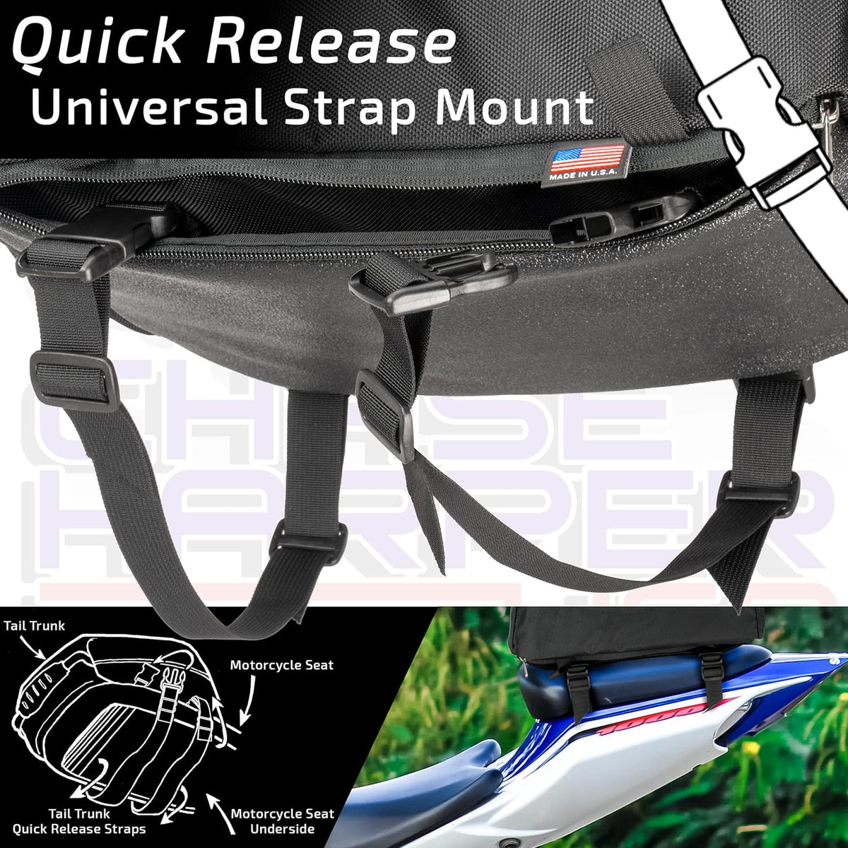 Tail Trunk with Adjustable Strap Mounting System T78624