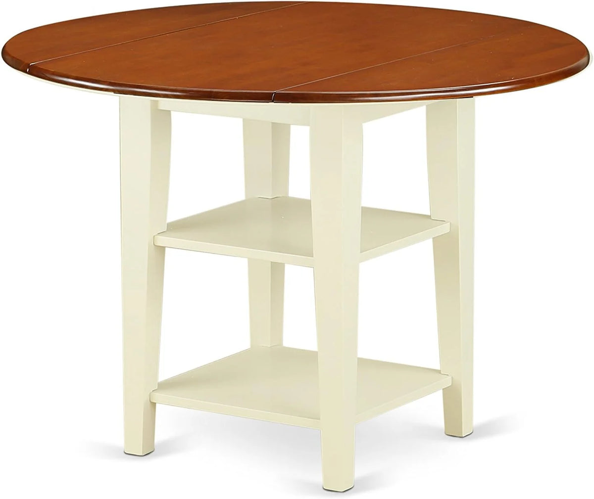 3 Piece Round Dropleaf Table and 2 Dining Chairs J199