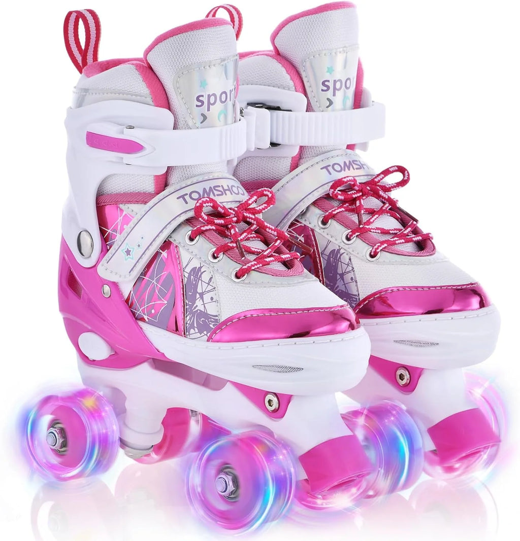 Adjustable Light Up Purple Roller Skates Z28980