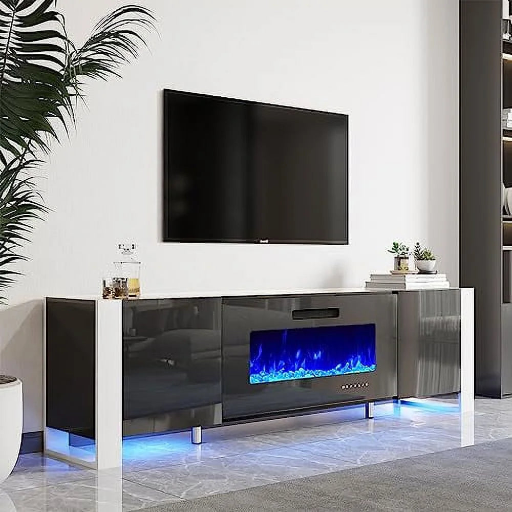 80 Fireplace TV Stand with LED Lights N393083