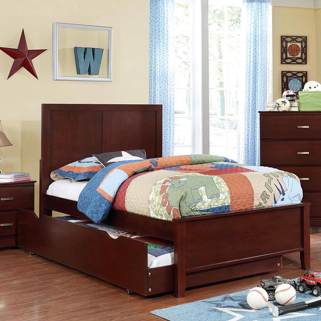 Twin Solid Wood Panel Bed T272838