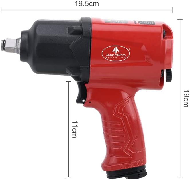 1/2-Inch Aluminum Air Impact Wrench Twin Hammer 1000FT-LB Pack of 2 U7225