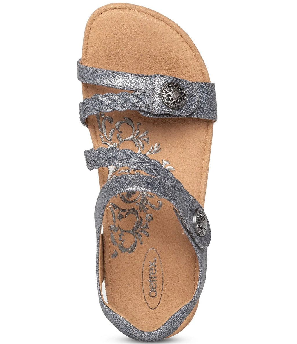 Jillian Braided Quarter Strap Gold Shoes N775885