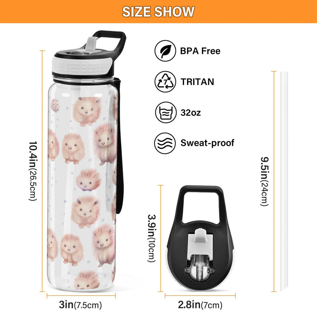 32oz Tritan Clear Water Bottle with Straw A56885