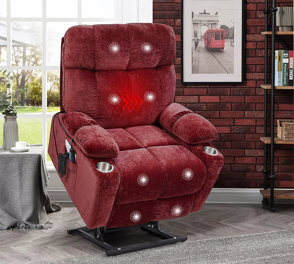 Dual Motor Power Lift Recliner Chair with Heat Massage E306777