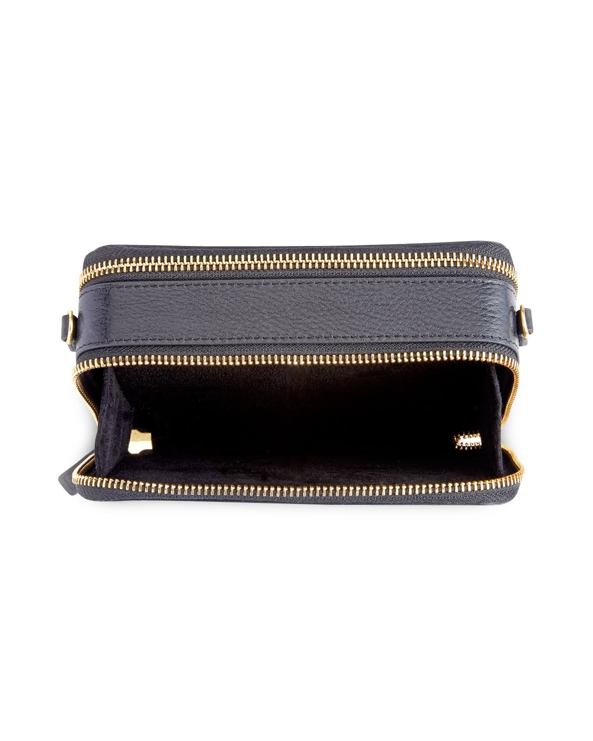 Blue Leather Crossbody Camera Bag K1447
