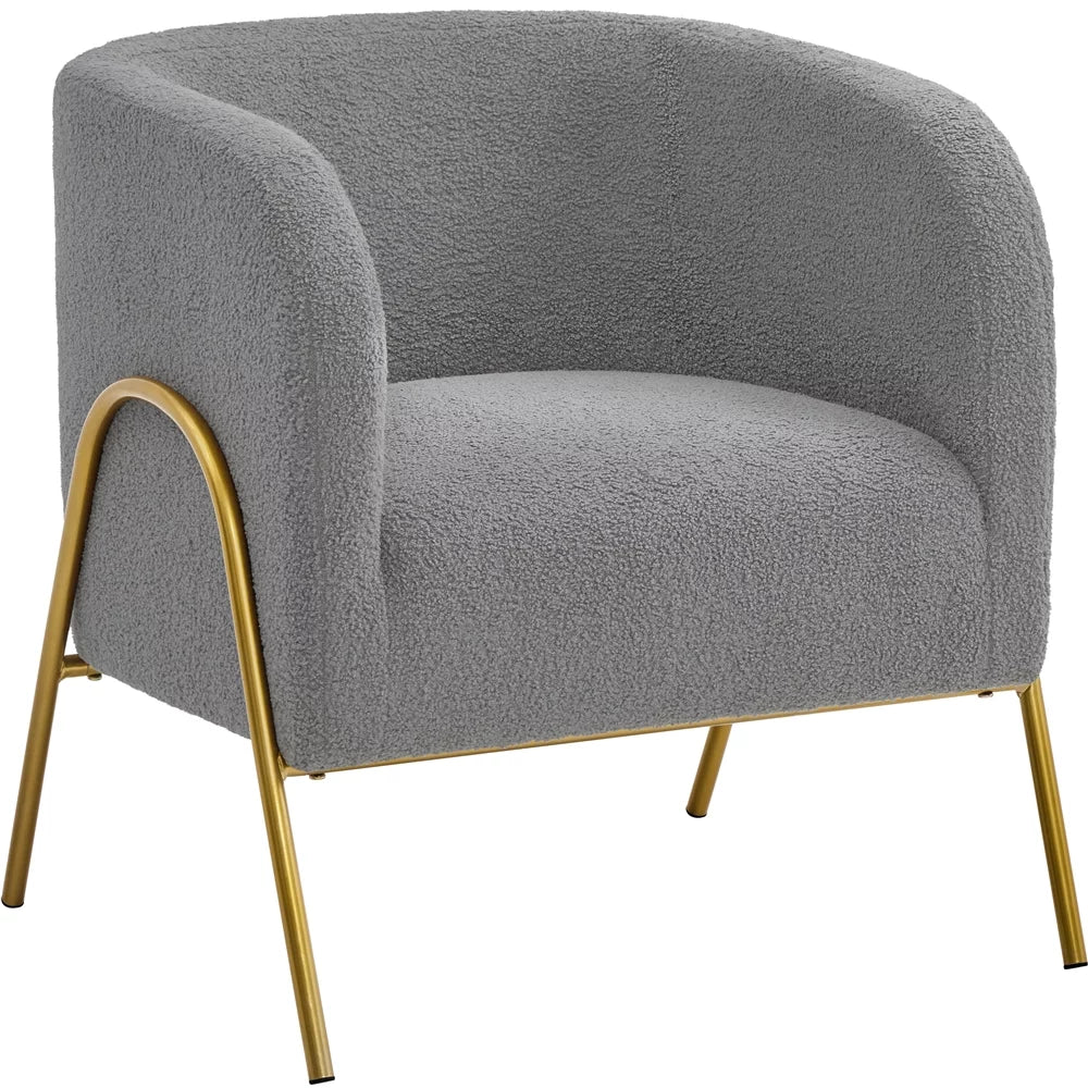 Gray Boucle Accent Chair S838811
